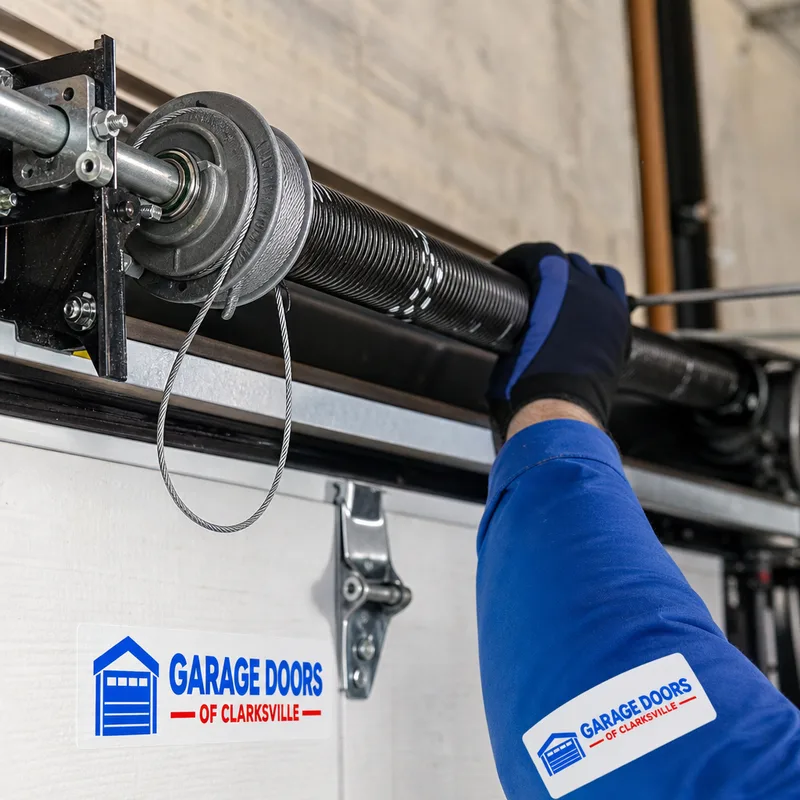 Commercial door torsion spring, drums, lift cables, and safety containment hardware