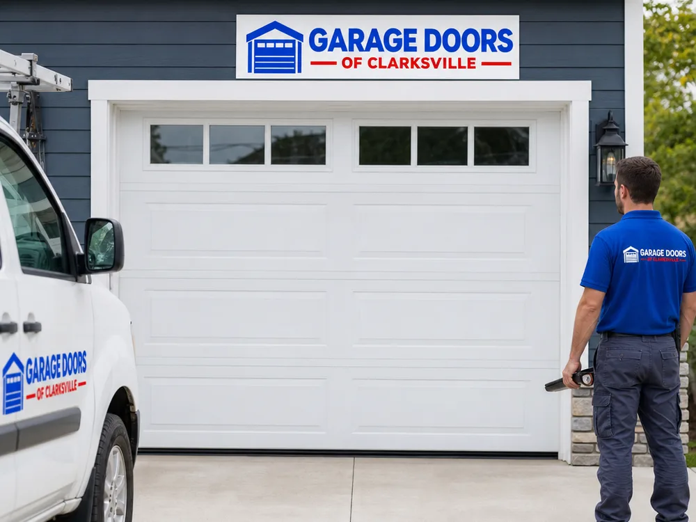 Properly aligned garage door tracks and rollers with the door closed evenly against the floor